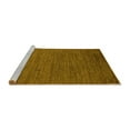 thumbnail image 2 of Ahgly Company Machine Washable Indoor Round Abstract Yellow Modern Area Rugs, 5' Round, 2 of 4