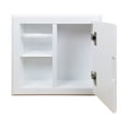 thumbnail image 4 of Hestia White Enamel Solid Wood Recessed Toilet Paper Holder with Storage Cubby 14"w x 12.75"h, 4 of 5