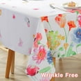 thumbnail image 4 of Spring Table Cloth Rectangle Table 60x84 Inch,Washable Blooming Floral Fabric Tablecloth, Spillproof Watercolor Flower Table Cover for Party Picnic Dinner Outdoor, 4 of 6