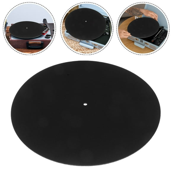 OULII Record Felt Mat Slipmat Vinyl Black 1Pcs Protect Vinyl Records for Home Use