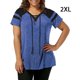 thumbnail image 4 of Qarigey Camiseta holgada para mujer, jersey bonito, blusa, fiesta de club, deportes, verano, Top diario, ropa de moda de primavera y verano, gris XL Prendas para la parte del cuerpo Azul XXL Qarigey AP011139-12, 4 of 6