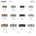 thumbnail image 6 of 7342-01 Livex Lighting Astor - 2 Light Flush Mount in Coastal Style - 13 Inches wide by 5.5 Inches high-Antique Brass Finish, 6 of 9