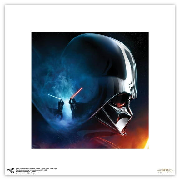 Gallery Pops Star Wars: Obi-Wan Kenobi - Darth Vader Saber Fight Wall Art, Unframed Version, 12" x 12"