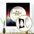 thumbnail image 3 of Designart "Oceanic Harmonies Spectral Analysis" Abstract Shapes Square Mirror Wall Decor Transitional - Large Multicolor Square Bathroom Mirror - Square Printed Wall Mirror Art, 3 of 5