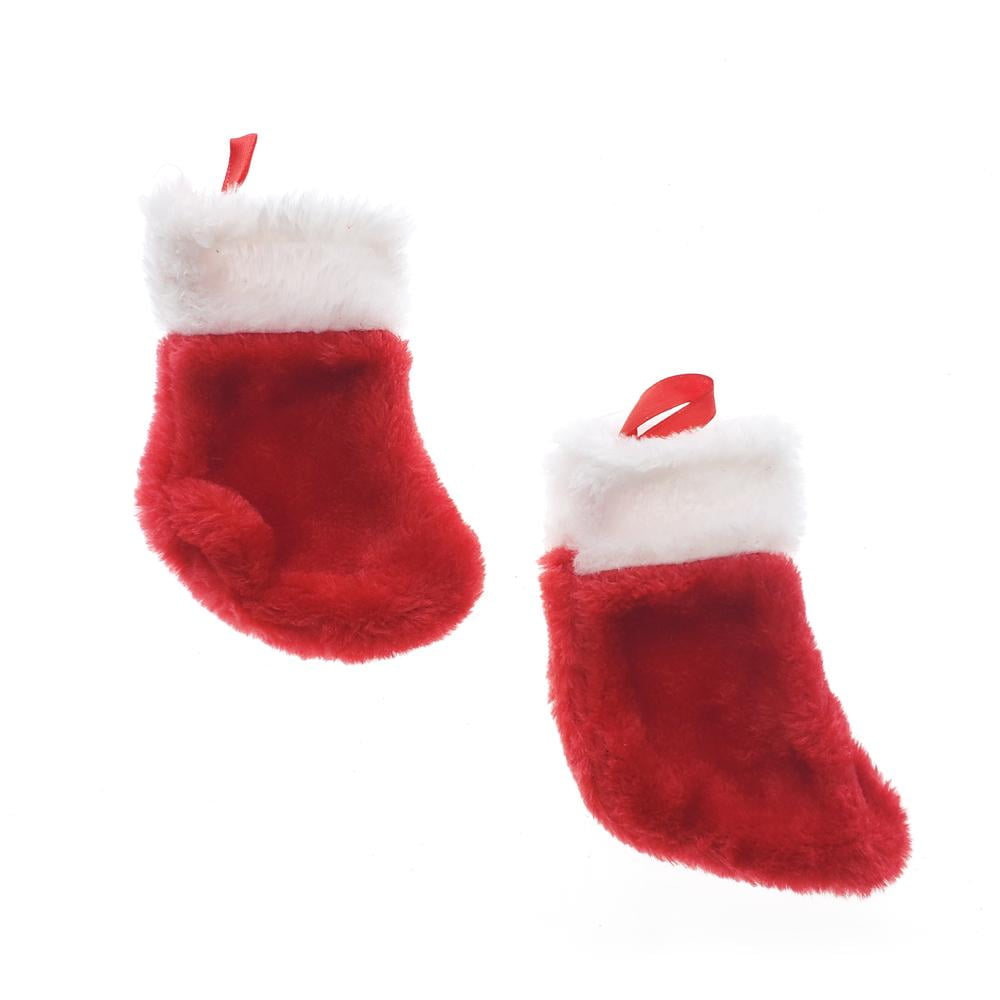 Mini Plush Christmas Stockings, 51/2Inch, 2Count