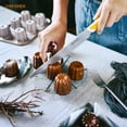 thumbnail image 5 of CHEFMADE 6-Cavity Canele Mold Cake Pan, Non-Stick Canele Muffin & Cupcake Bakeware, Oven Safe, Dishwasher Safe (Champagne Gold), 5 of 7
