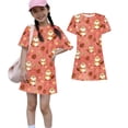 thumbnail image 2 of Grblisyd Girls Dress Summer Cute Animal Print A Line Short Sleeve Crew Neck T-Shirt Dress for Kids Casual 3-12 Y, 2 of 6