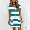 thumbnail image 2 of Robes pour Femmes, Robe Mi-Mollet à Manches Courtes et Col en V pour Femmes, 2 of 5