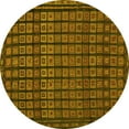 thumbnail image 1 of Ahgly Company Indoor Round Abstract Yellow Contemporary Area Rugs, 7' Round, 1 of 4