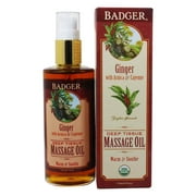 Badger - Massage Oil Deep Tissue Ginger with Arnica & Cayenne - 4 fl. oz.