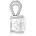 thumbnail image 2 of 14K Solid White Gold Lab Grown Moissanite Round Cut Solitaire Pendant | Double Loop Bail | 6.5mm 1.0 CTW | Pendant Only | Fine Jewelry Luxury Gift, Birthday, Anniversary, Mothers Day, 2 of 7