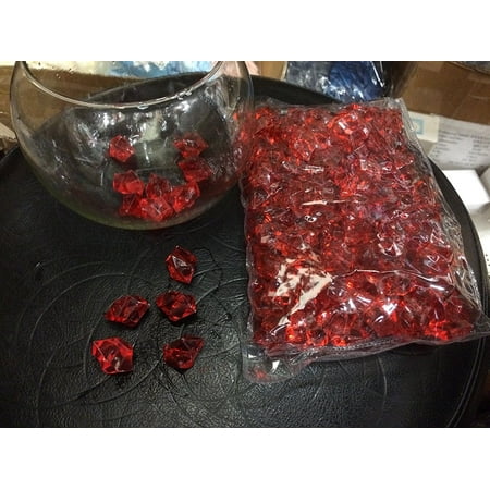 1 Pound Translucent Red Ice Rocks For Vases Or Table Scatter