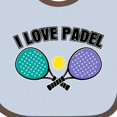 thumbnail image 4 of Inktastic I Love Padel Sports Quote Girls Baby Bib, 4 of 4