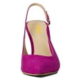 thumbnail image 4 of FSJ Women Pointed Toe Butterfly High Heels Slip on Buckled Slingback Pumps Fashion Dressy Business Sandals Size 8 Violet Red, 4 of 4