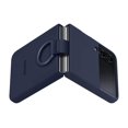 thumbnail image 3 of Samsung Galaxy Z Flip 4 Funda De Silicona Con Anillo Funda Protectora Para Teléfono Con Presilla Para El Dedo Acabado Mate Estilo Atrevido Diseño Portátil Versión De Ee. Uu. Azul Marino, 3 of 4