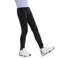 thumbnail image 5 of SILVERCELL 2 Packs Little Girls Casual Solid Leggings Tights, Teenage Girl Athletic Dance Pants with Pockets, Size 4-13 Years, 5 of 8