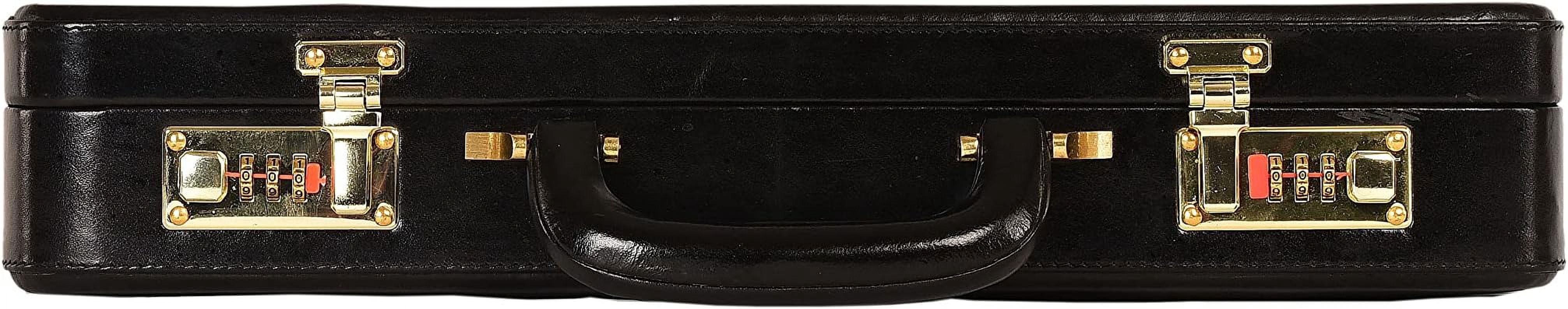 LINDSEY STREET Men's Leather Briefcase | Business Leather Handbag | Doctors Safety Kit Bag Leather Attache | Gift For Him