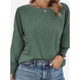 thumbnail image 2 of Women's Autumn Fashion T-shirt Round neck Casual Basic T-shirt Top Shirt, 2 of 4