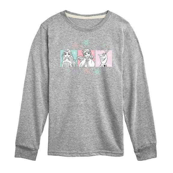 Frozen 2 - Pastel Character Grid - Toddler And Youth Long Sleeve Graphic T-Shirt