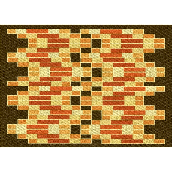 Ahgly Company Machine Washable Indoor Rectangle Transitional Saffron Yellow Area Rugs, 3' x 5'