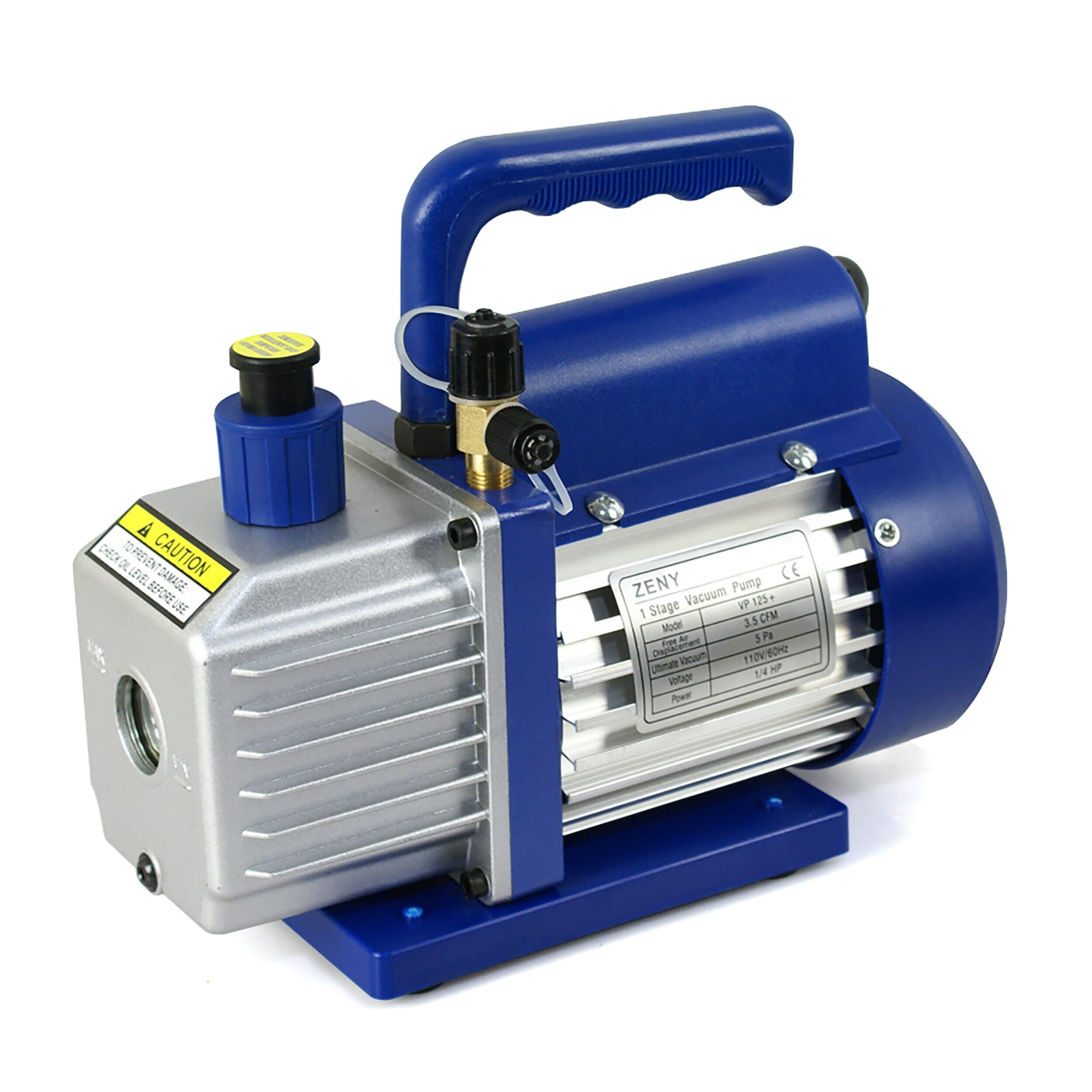 ZENSTYLE 3,5CFM Single-Stage 5 Pa Rotary Vane Economy Vacuum Pump 1/4HP HVAC