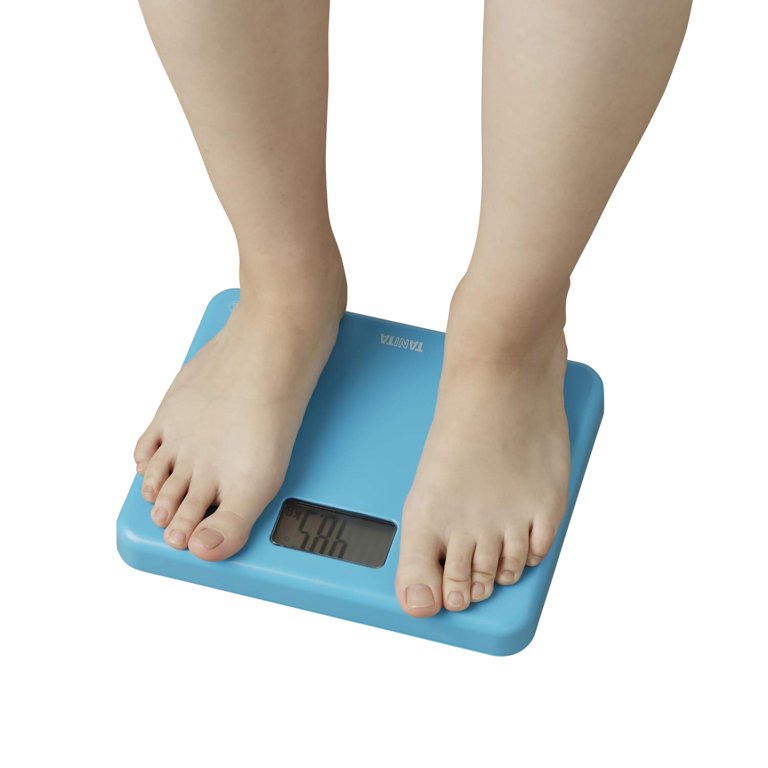 Tanita Weight scale Small blue HD-660 BL Power on just by riding About B5  size// Function