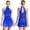 Royal Blue, variant on iiniim Womens Tassel Latin Dance Sleeveless Fringe Samba Cha-Cha Leotard Bodysuit for Stage Competition Navy Blue L