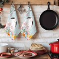 thumbnail image 6 of Easter Bunny Kitchen Towels Set of 2, Easter Eggs Spring Farmhouse Wood Grain Teal Blue Absorbent Dish Towels for Kitchen, Microfiber Hand Towel, Quick Drying Tea Towel for Cleaning Dishcloths, 6 of 7