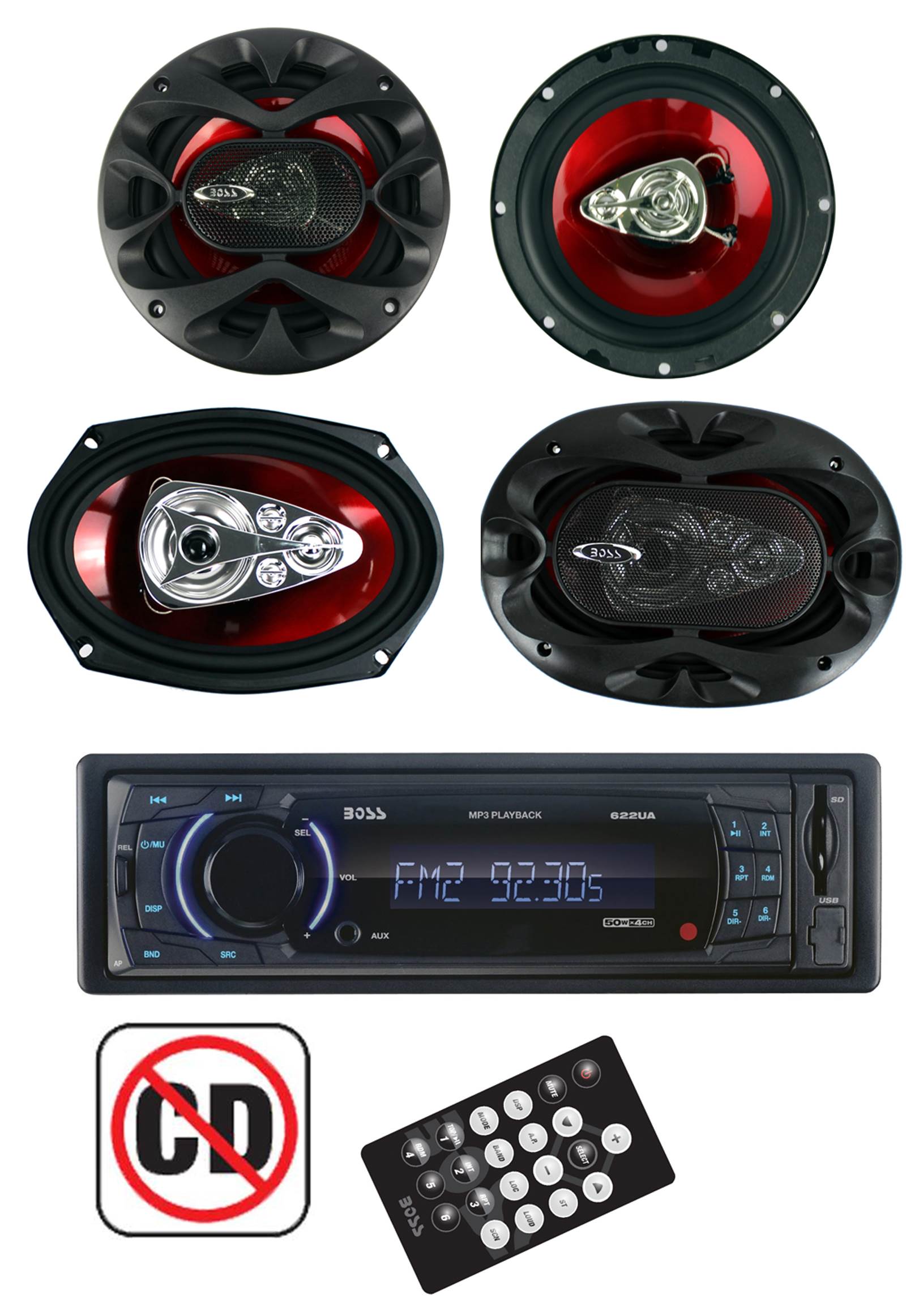 BOSS 622UA Radio Dash MP3 Car Receiver 
