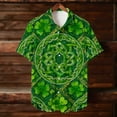 thumbnail image 6 of VBTAPA Mens Funky Hawaiian Shirts St Patricks Day Theme Shirt Big and Tall Casual Button Down Shirts Irish Holiday Tops Green M, 6 of 9