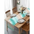 thumbnail image 3 of Summer Beach Turquoise Ocean Table Runner-36 Inch Long Modern Minimalist Art Table Runners Linen Burlap Tablerunner for Kitchen Dining Room Holiday Party, 3 of 9