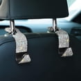 thumbnail image 5 of OTOSTAR Car Hooks, Handmade Bling Diamond Car Headrest Hangers Organizer Universal Auto Hooks Car Seat Hooks for Vehicle Car, 2 Pack (Silver), 5 of 5