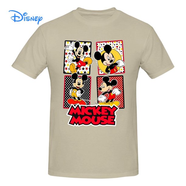 Disney Mickey Mouse T shirt Harajuku Short Sleeve T-shirt 100% Cotton Graphics Tshirt Brands Tee TopS Gao Jinjia LED