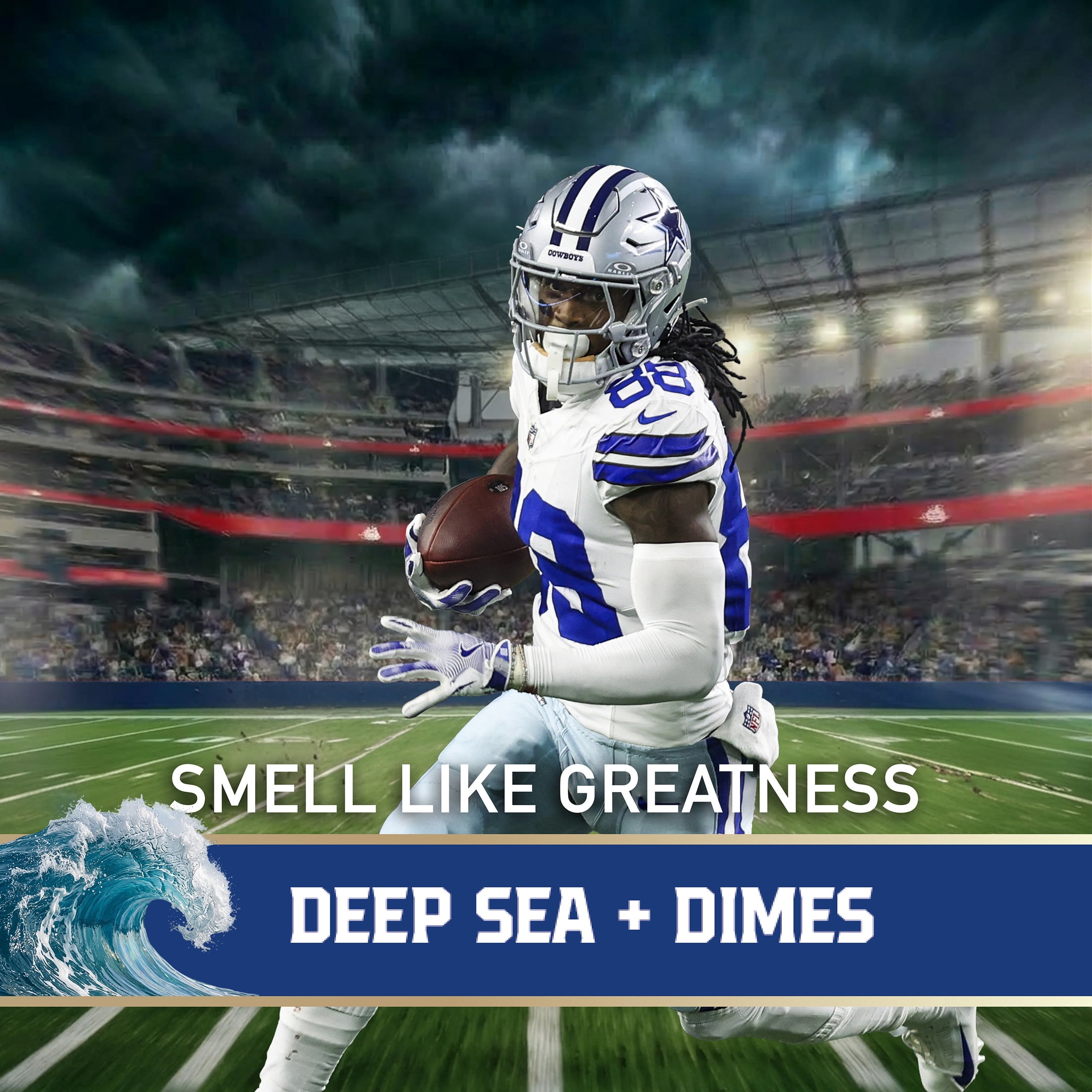 Old Spice Deodorant Body Spray for Men, Aluminum Free, NFL Collection, Ceedee Lamb, Scent of Deep Sea + Dimes, 5.1 oz