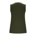 thumbnail image 5 of CheerKidz Women's V-Neck Side Split Tank Tops Solid Color Pocket Loose T-Shirt Summer Casual Breathable Comfortable Streetwear(Army Green,2XL), 5 of 8