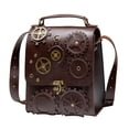 thumbnail image 2 of Bandolera de material cuero PU con Engranajes Remaches Steampunk Correa Ajustable para Motociclistas Ciclistas Colcomx Riñonera Steampunk para mujer, 2 of 8