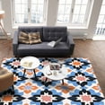 thumbnail image 3 of Area Rugs Indoor Non-Slip Rectangle Rug 2.7x5 Ft Colorful Geometric Vintage National Country Abstract Rug Rubber Backing Floor Mats Non Shedding Home Decor Carpet for Entryway Living Room, 3 of 8