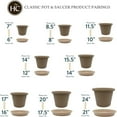 thumbnail image 6 of The HC Companies 16" Plastic Indoor Outdoor Classic Flower Pot Planter, Beige, 6 of 8