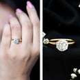 thumbnail image 3 of Rosec Jewels Certified 2 Carat Lab Grown Diamond Hidden Halo Engagement Ring - Diamond Solitaire Ring (EF-VS Grade - Ready To Gift), 10K Yellow Gold, US 12.50, 3 of 9