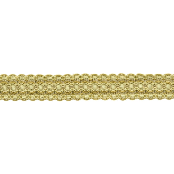 1" (2.5cm) Veranda Collection Lavish Gimp Braid Trim # 0100VG, Mustard Gold #VNT4 (Dark Beige Gold) Sold By The Yard (36"/3 ft/0.9m)