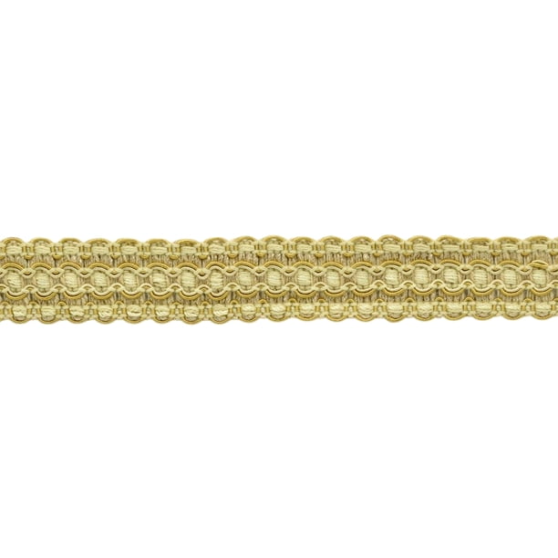 Frangia Decorativa DecoPro 4,5 Metri – Colori Champagne Gold, Blu, Per Tende, Cuscini E Craft