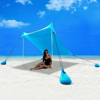【美品】NINJA TENT Dark Gray SUN NINJA Beach Tent Shelter with UPF50+ Protection, Includes Sand
