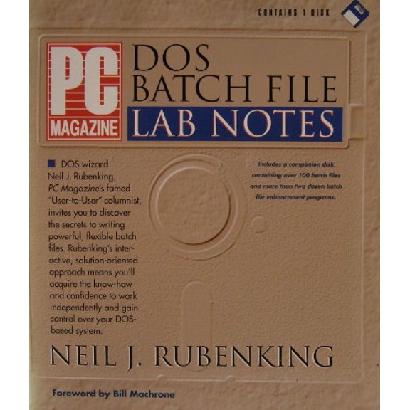 Pre-Owned PC Magazine DOS Batch File Lab Notes/Book and Disk, 9781562760670, 156276067X, Paperback, Pap/Dskt edition
