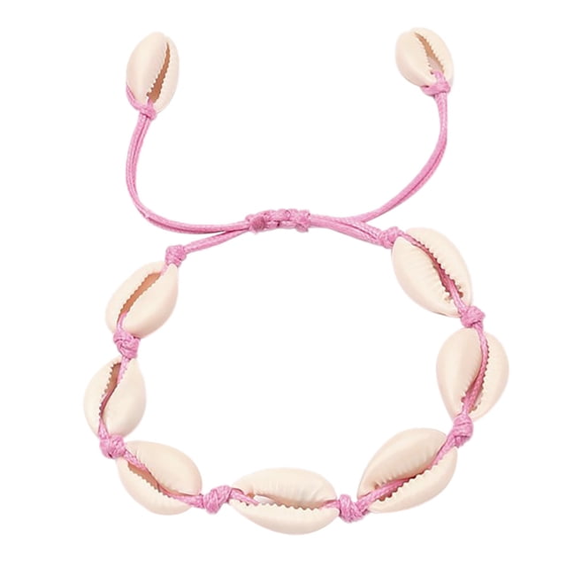 Pulseras para mujer, regalos para mujer, pulsera de la amistad con viento del océano, pulsera de conchas tejida a mano, tobillera para mujer