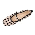 thumbnail image 4 of Purcolt Mary Jane Shoes for Women Trendy Elegant Polka Point Square Toe Slip On Ballet Shoes Comfort Casual Soft Sole Flat Shoes with Pearl Elastic Strap, 4 of 6