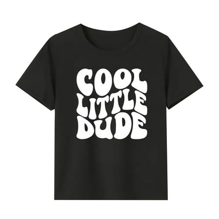

adviicd Neutral Baby Clothes Toddler Tshirt Baby Toddler Girls Short Sleeve Top Black 3-4 Years