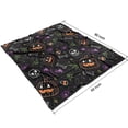 thumbnail image 4 of Halloween Colorful Spooky Elements Blanket,Comfortable Soft Lamb Wool Throw Blanket,All Season,Warm Lightweight Blankets for Sofa Bed Couch Living Room Chair,50"x60", 4 of 4
