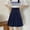 w93# Navy389, variant on Wuxian Skirts For Women Solid Color Pleated Fashion High Waisted A-Line Stylish Casual Uniform Mini Skirt Short Tennis Skater Skirts,Navy,M