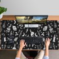 thumbnail image 4 of Long Mouse Pads for Desk,Black Gothic Cat Snake Moon Pattern Desk Mats on Top Of Desks, Desk Mouse Pad Extra Large with 3mm Non-Slip Base and Stitched Edge for Gaming,Office,Work,Home 47.3"x23.6", 4 of 6
