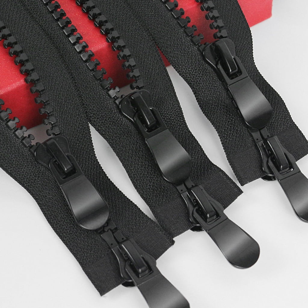 10 Pcs Zips Separable with Double Pull #10 Large Zippers Heavy Duty Separating Zippers for Clothes Jackets Coat